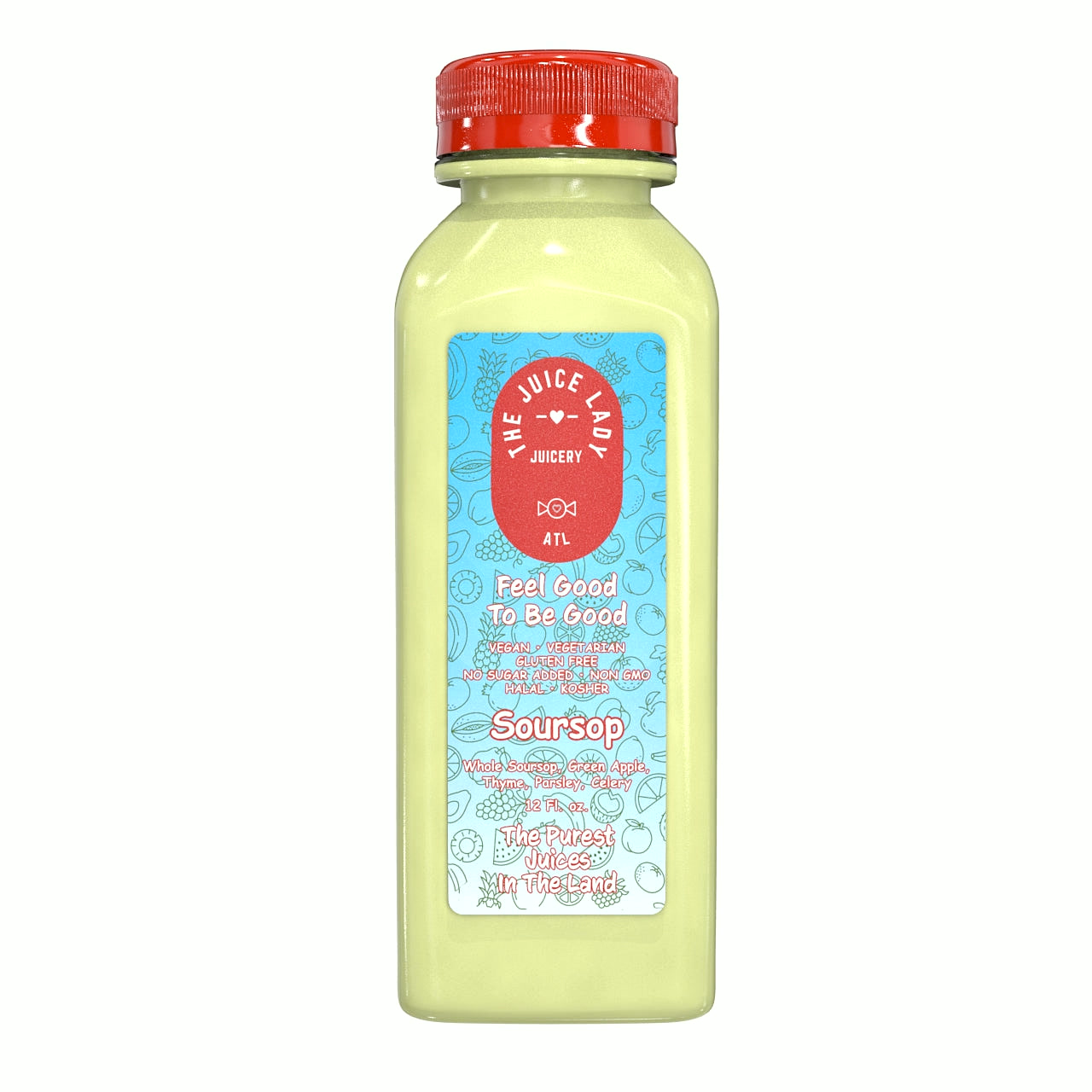 SOURSOP - Whole Fruit Soursop, Pineapple & Apple Juice - 1 Bottle (12 fl oz)